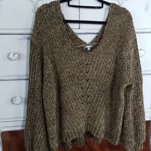 Olive chenille sweater